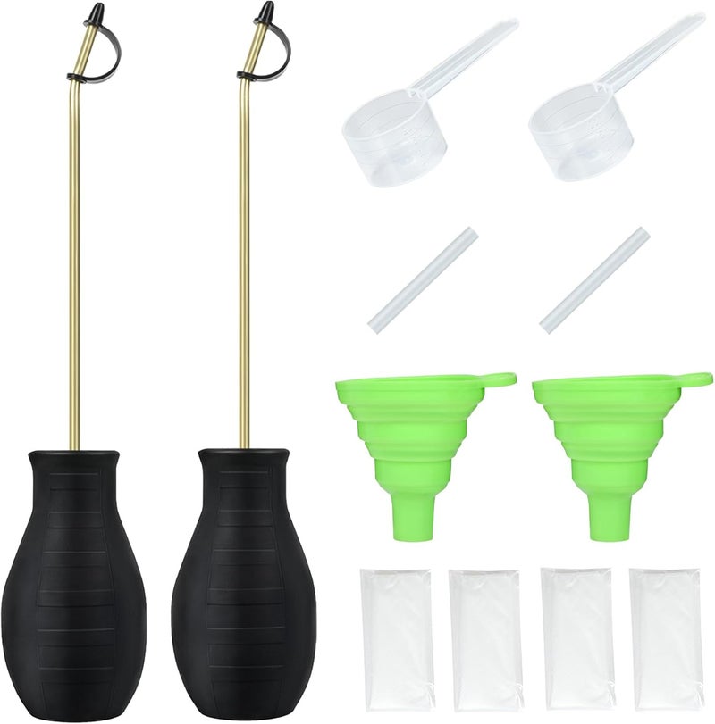 CZA Diatomaceous Earth Duster, Powder Sprayer, (2pack) Garden Duster Applicator Dispenser with Long Plastic Tube for Organic Gardening Agricultural Supplies for Diatomaceous Earth - Image 1
